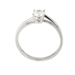 Anillo oro blanco 18 kilates circonita