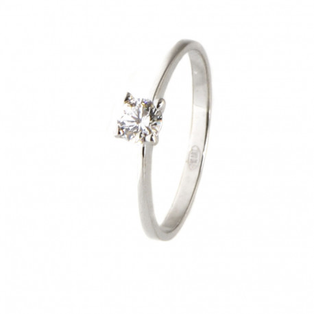 Anillo oro blanco 18 kilates circonita