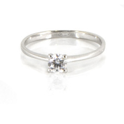 Anillo oro blanco 18 kilates circonita