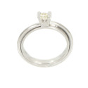 Anillo oro blanco 18 kilates y diamante