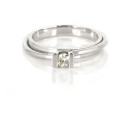 Anillo oro blanco 18 kilates y diamante