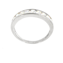 Anillo oro blanco 18 kilates circonitas