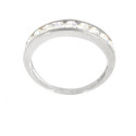 Anillo oro blanco 18 kilates circonitas