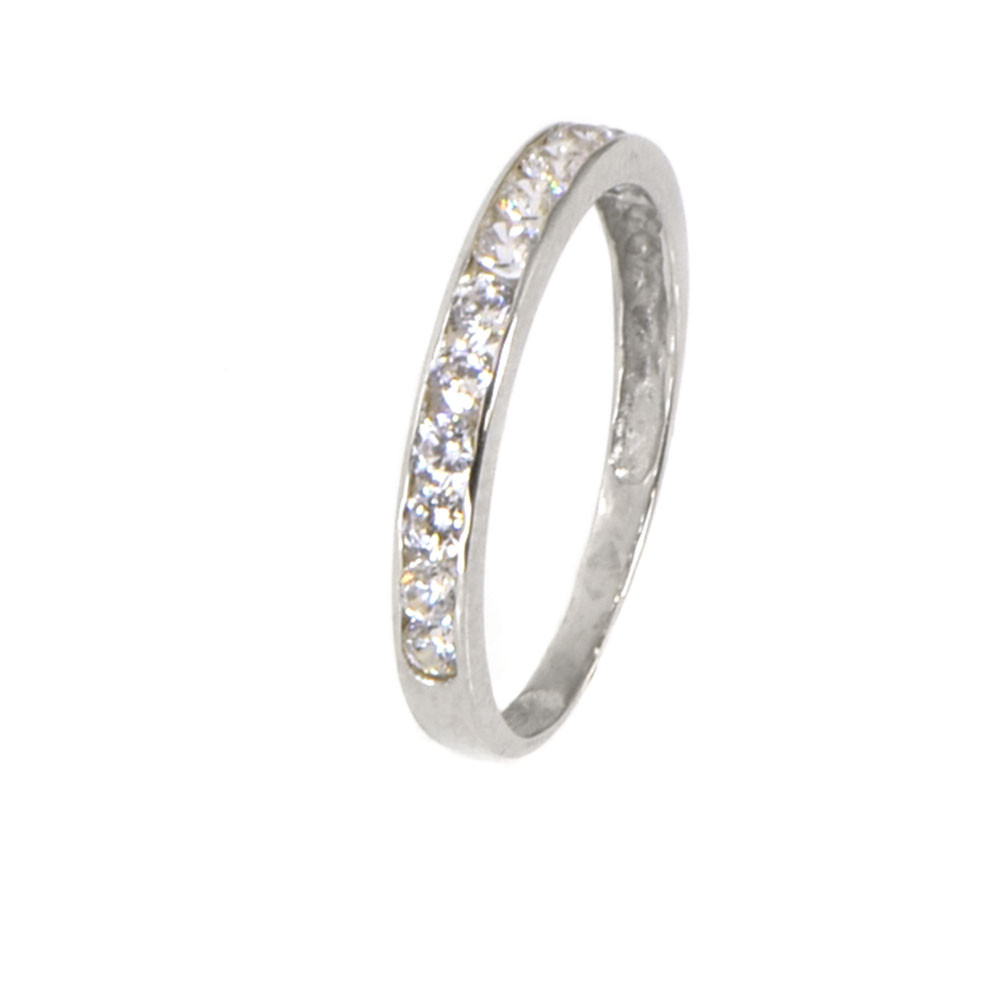 Anillo oro blanco 18 kilates circonitas