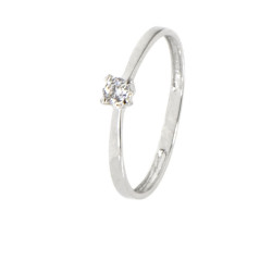 Anillo oro blanco 18 kilates circonita
