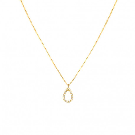 Gargantilla oro amarillo 18kts con lágrima