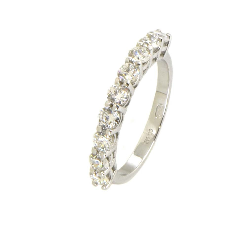 Anillo oro blanco 18 kilates y diamantes