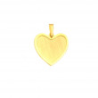 placa oro bicolor 18 klts corazón