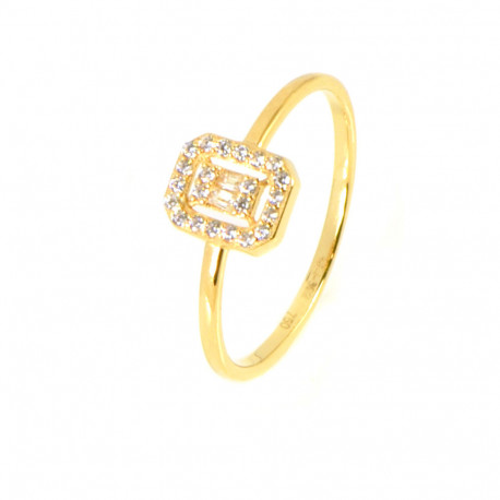 Anillo oro 18 kilates circonitas
