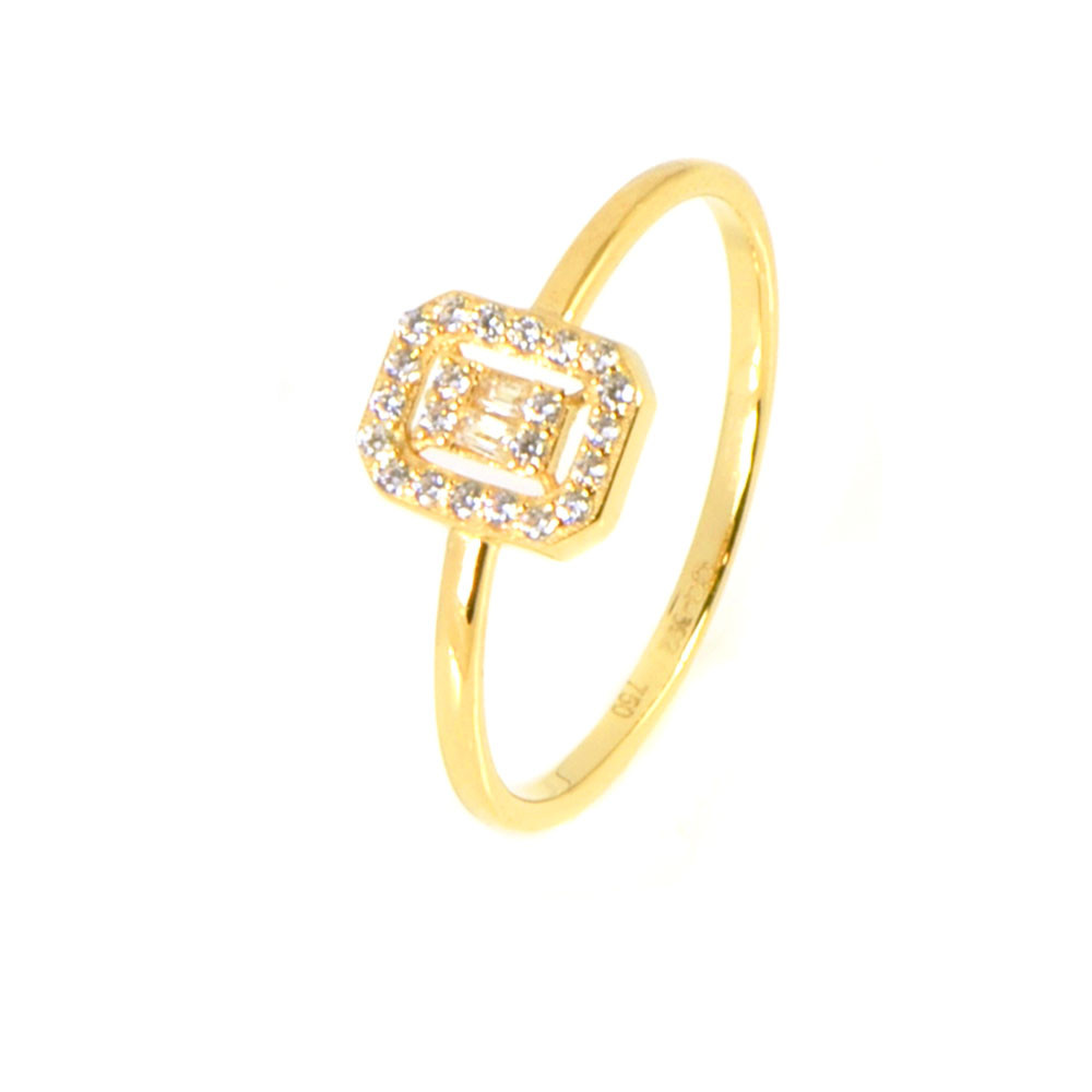Anillo oro 18 kilates circonitas