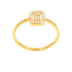 Anillo oro 18 kilates circonitas