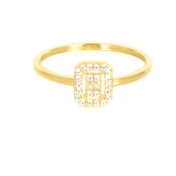 Anillo oro 18 kilates circonitas