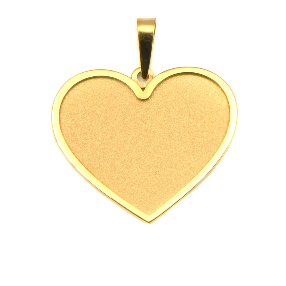 placa oro 18 klts corazón