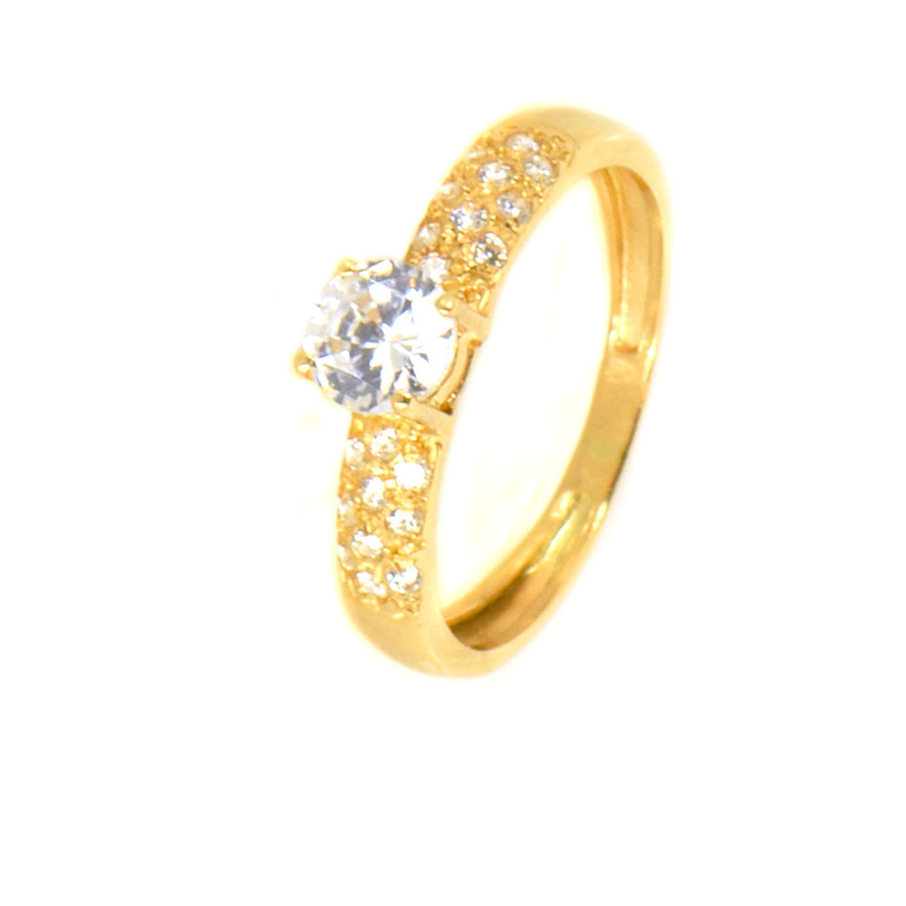 Anillo oro 18 kilates circonitas