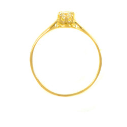Anillo oro amarillo  18 kilates circonita