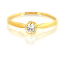 Anillo oro amarillo  18 kilates circonita