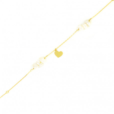 Polsera perla barroca or 18 kts