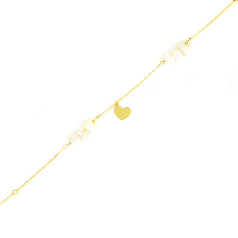 Pulsera perla barroca oro 18 kts