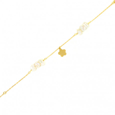 Polsera perla barroca or 18 kts