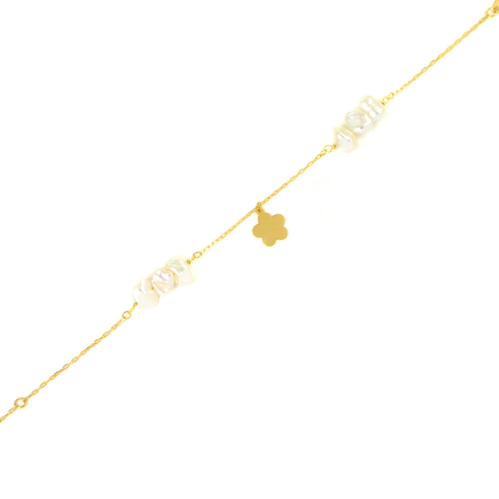 Polsera perla barroca or 18 kts