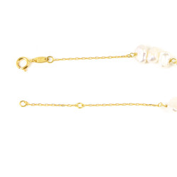 Pulsera perla barroca oro 18 kts