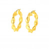 Pendientes oro  amarillo18 kts aro rizado