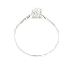Anillo oro blanco 18 kilates circonita
