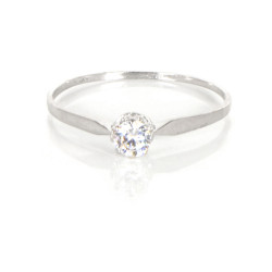 Anillo oro blanco 18 kilates circonita