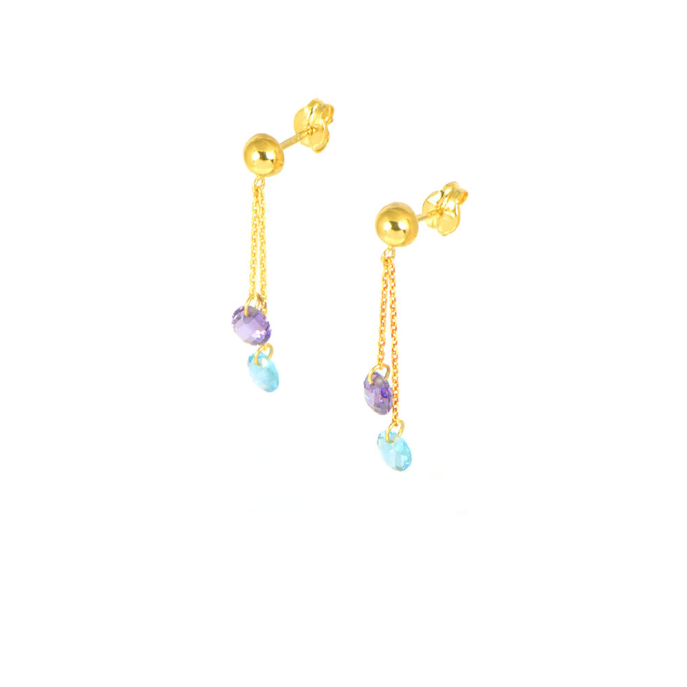 Pendientes oro 18 kts largos