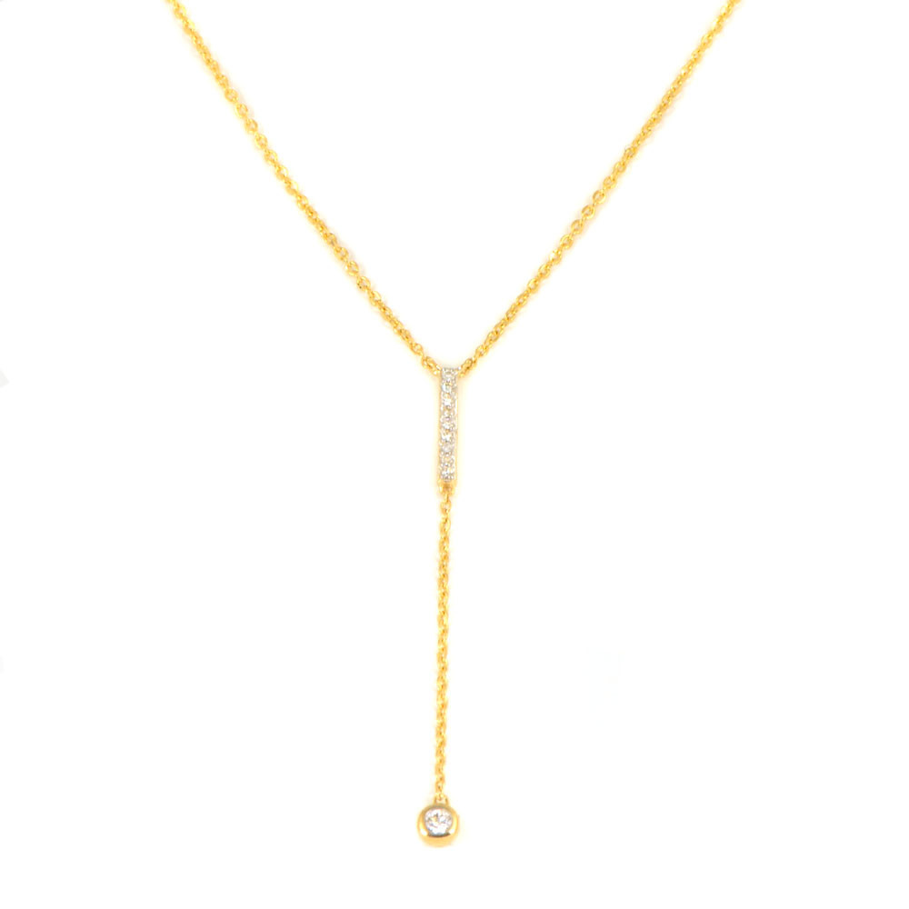 Collaret d'or groc 18 KTS  amb diamants