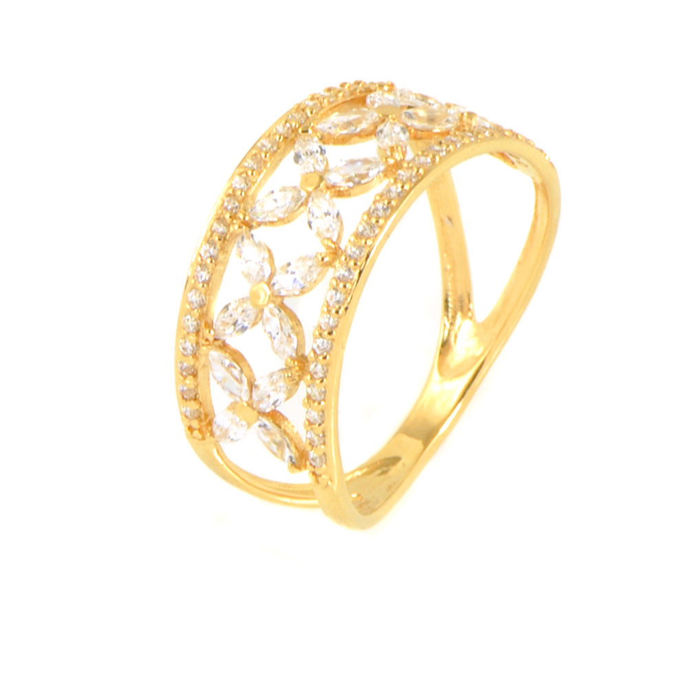Anillo oro 18 kilates circonitas