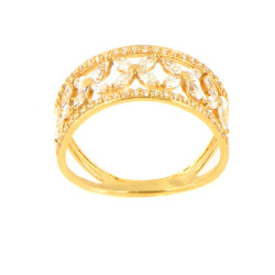 Anillo oro 18 kilates circonitas