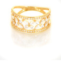 Anillo oro 18 kilates circonitas