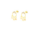 Pendientes oro amarillo 18 kts estrellas