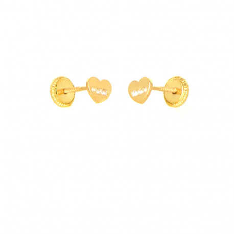 Pendientes oro 18 kts  corazón