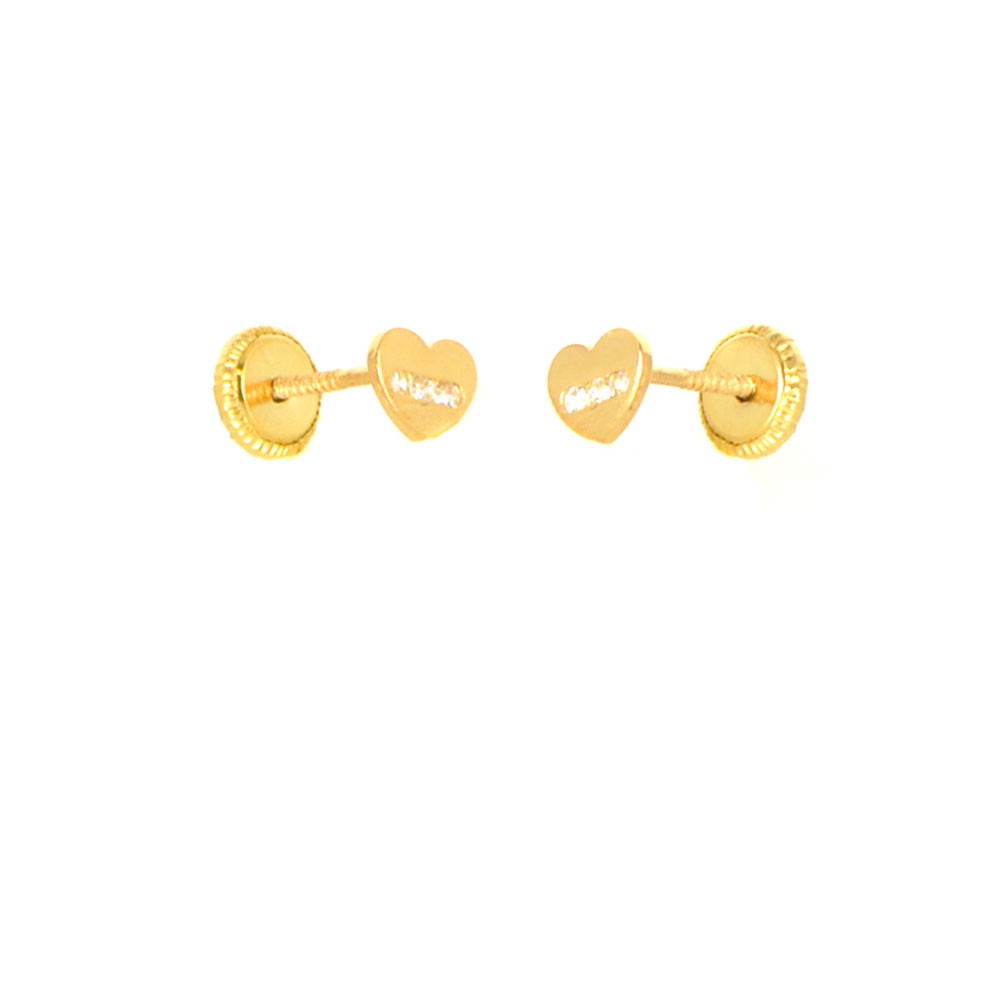 Pendientes oro 18 kts  corazón