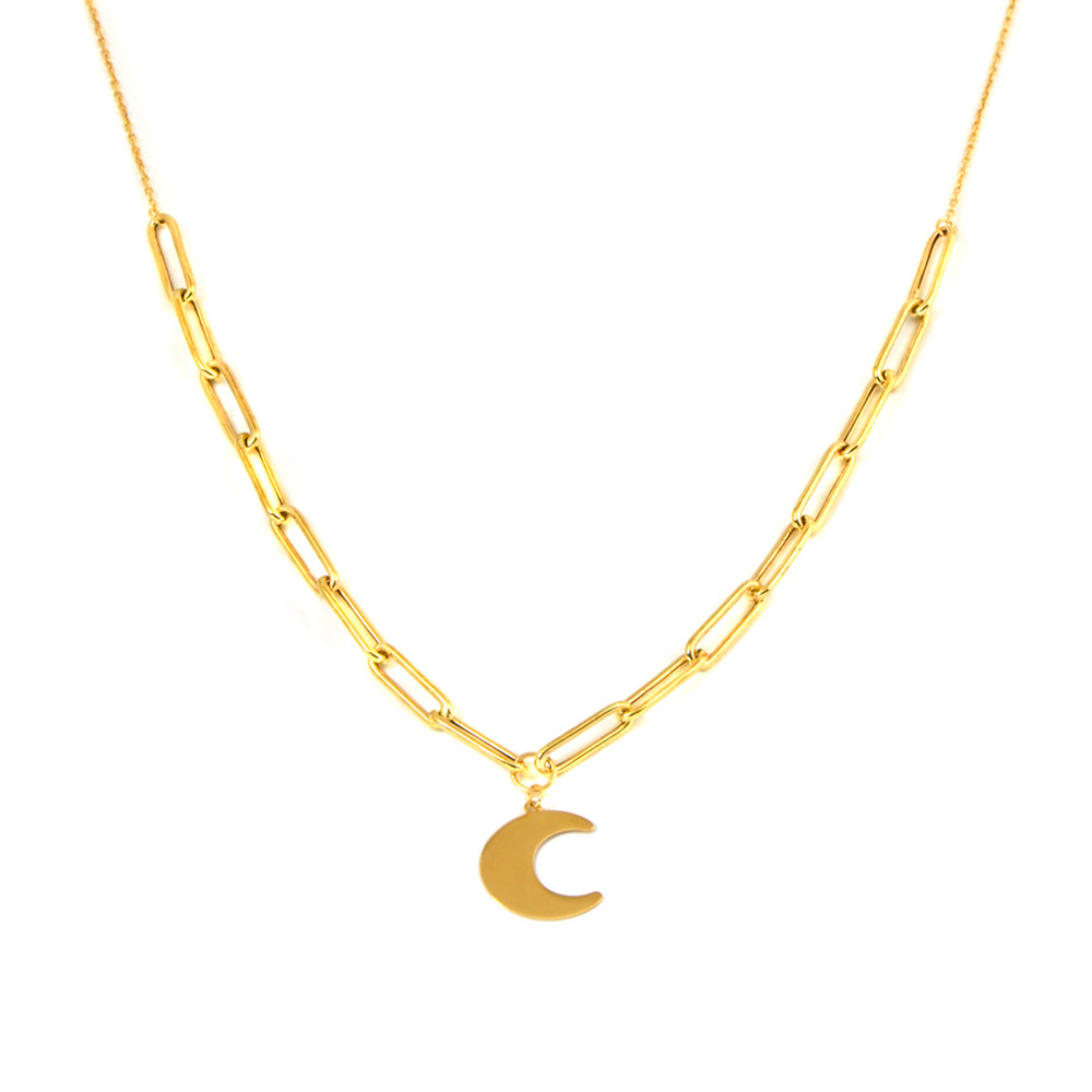 Collaret d'or groc 18 KTS  lluna