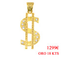 Colgante de oro 18 kts Dólar