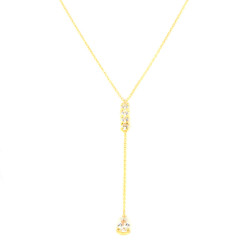 Collaret d'or groc 18 KTS  amb circonitas