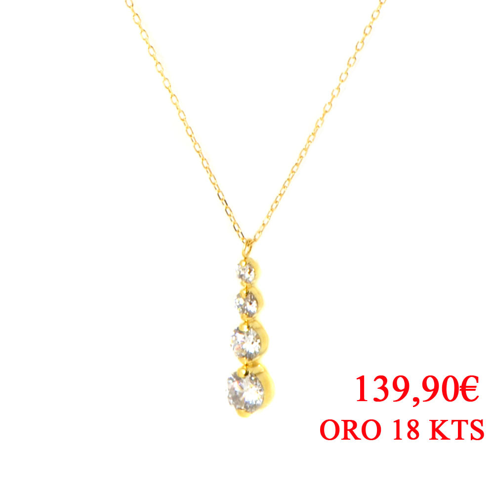 Gargantilla oro 18 Kts circonitas