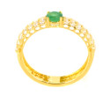 Anillo oro amarillo 18 kilates esmeralda