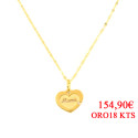 Gargantilla oro amarillo 18kts madre corazón