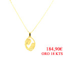 Gargantilla de oro 18 kts  madre hijo