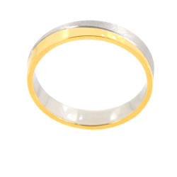 Alianza de oro 18 kts bicolor