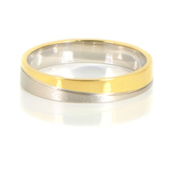 Aliança d'or 18 kts bicolor