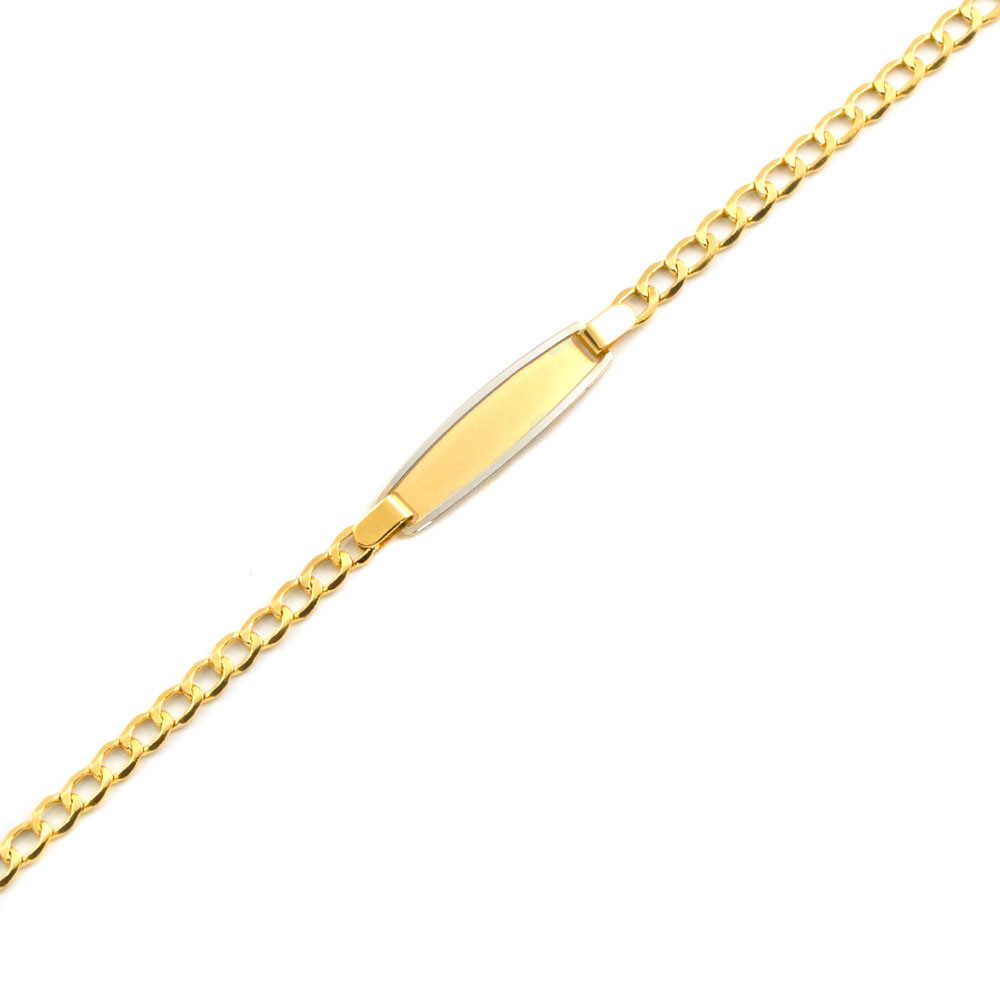 Pulsera oro 18 kts con placa
