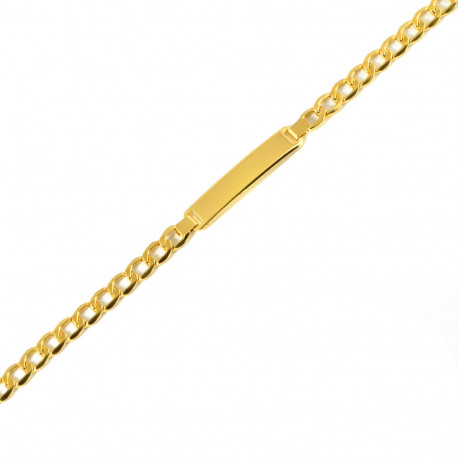 Polsera or 18 kts amb placa