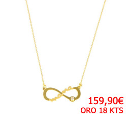 Gargantilla oro amarillo 18kts infinito mamá