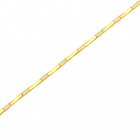 Pulsera oro 18 kts circonitas mujer