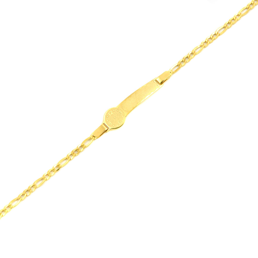 Polsera per a nadó or 18 kts amb motiu rellotge